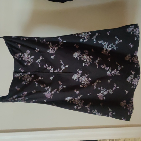 Subtle floral print black strapless dress, size 11 - Picture 3 of 6